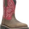 HYTEST 17122 Montana, Women's, Brown/Red, Steel Toe, EH, Pull On Boot