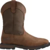 Ariat AR10015196 Groundbreaker, Men's, Palm Brown/Ballistic Brown, Steel Toe, EH, WP, 10 Inch, Pull On, Work Boot