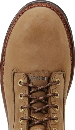 Ariat AR10018567 Powerline, Men's, Brown, Comp Toe, EH, WP, INS, 8 Inch Logger -Reebok || Skechers || Wolverine Sales Store ar10018567 top