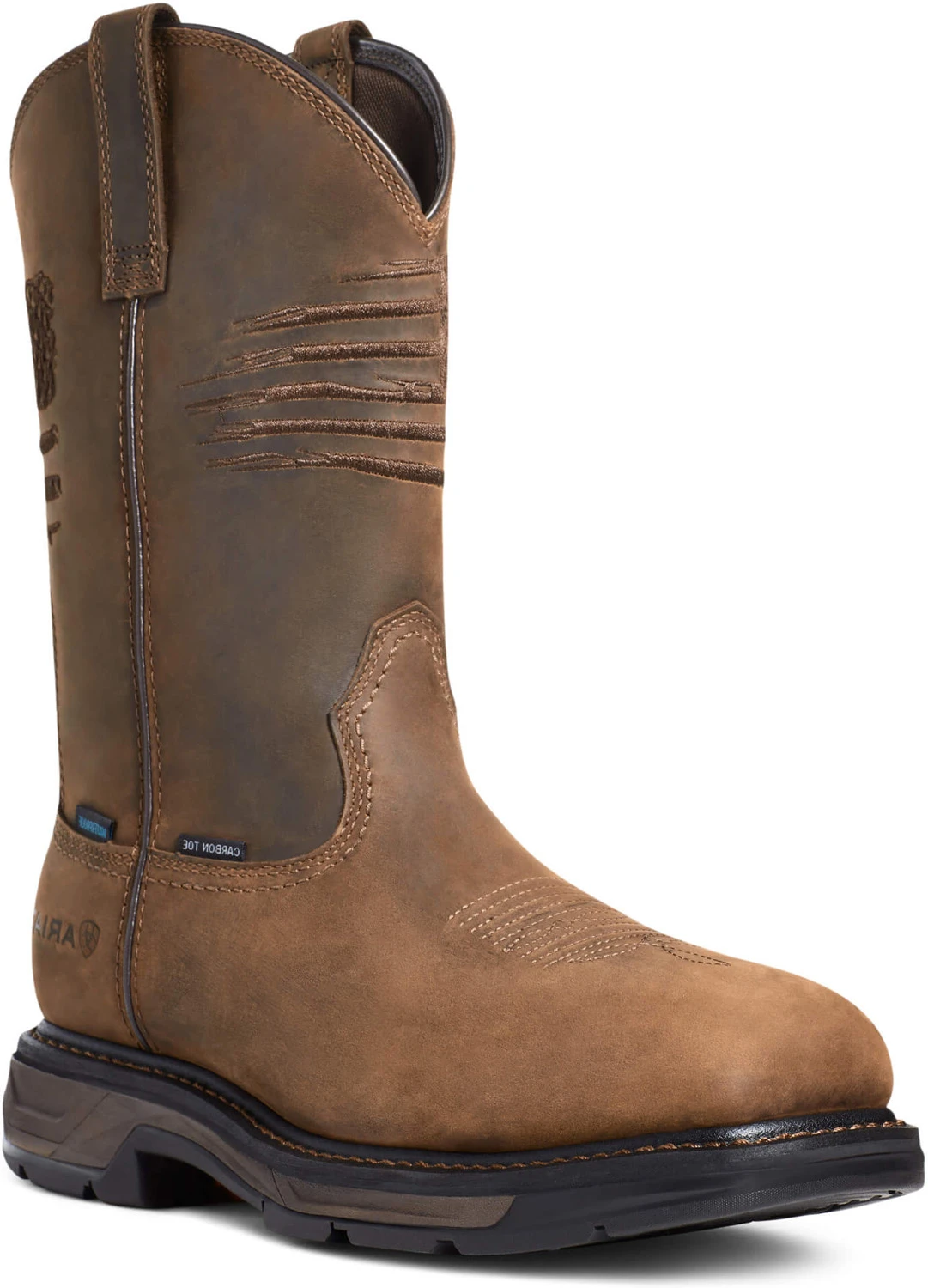 Ariat AR10036002 WorkHog XT Patriot, Men's, Distressed Brown, Carbon Toe, EH, WP, Work Boot 1 Ariat AR10036002 WorkHog XT Patriot, Men's, Distressed Brown, Carbon Toe, EH, WP, Work Boot