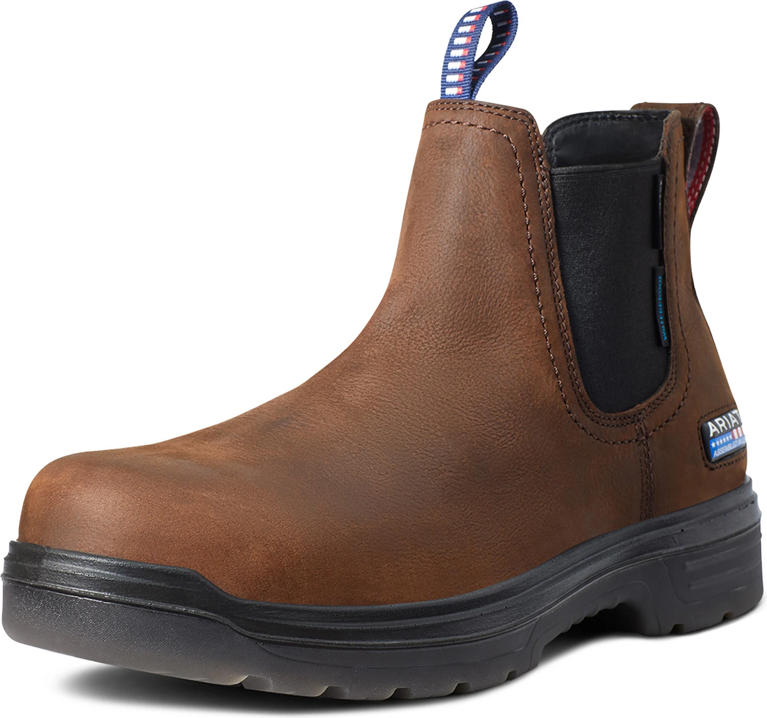 Ariat AR10036738 Turbo, Men's, Brown, Comp Toe, EH, WP, Chelsea, Work Boot 2 Ariat AR10036738 Turbo, Men's, Brown, Comp Toe, EH, WP, Chelsea, Work Boot - Image 2