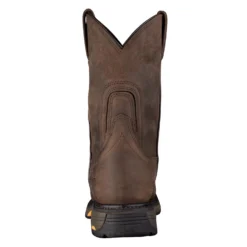 Ariat 1200 Workhog Men's Distressed Brown Slip Resistant Composite Toe EH Waterproof Wellington -Reebok || Skechers || Wolverine Sales Store ar1200 back