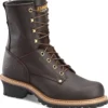 Carolina CA1821 Brown Steel Toe, Electrical Hazard, Men's 8 Inch Logger