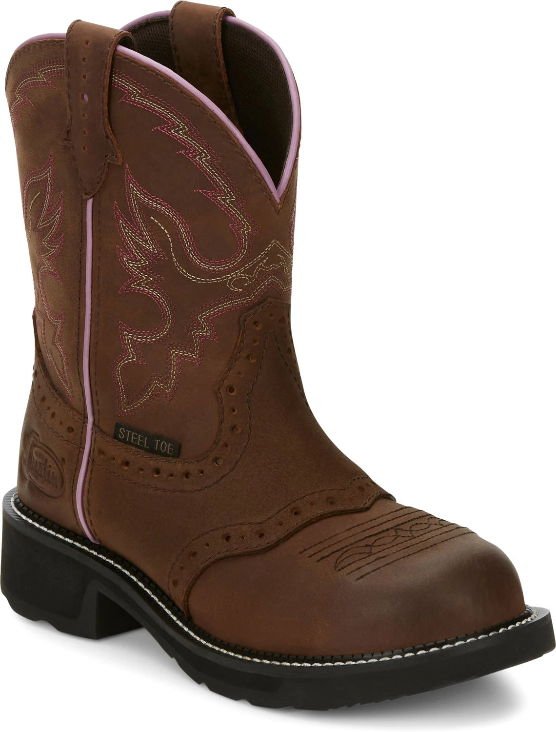 Justin Boots Justin JUGY9980 Wanette, Women's, Brown, Steel Toe, EH, Pull On Boot 1 Justin Boots Justin JUGY9980 Wanette, Women's, Brown, Steel Toe, EH, Pull On Boot