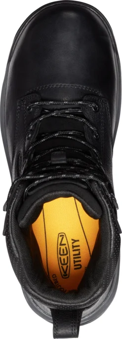 KEEN Utility KN1028317 Chicago, Men's, Black/Forged Iron, Soft Toe, EH, WP, 6 Inch, Work Boot -Reebok || Skechers || Wolverine Sales Store kn1028317 top