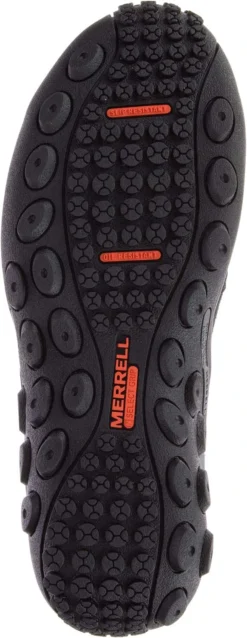 Merrell MLJ62382 Jungle Moc, Women's, Black, Alloy Toe, EH, Casual Slip On -Reebok || Skechers || Wolverine Sales Store mlj62382 outsole