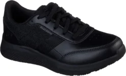 SKECHERS Work SK108001BLK Elloree-Bluffton, Women's, Black, Soft Toe, Slip Resistant Athletic