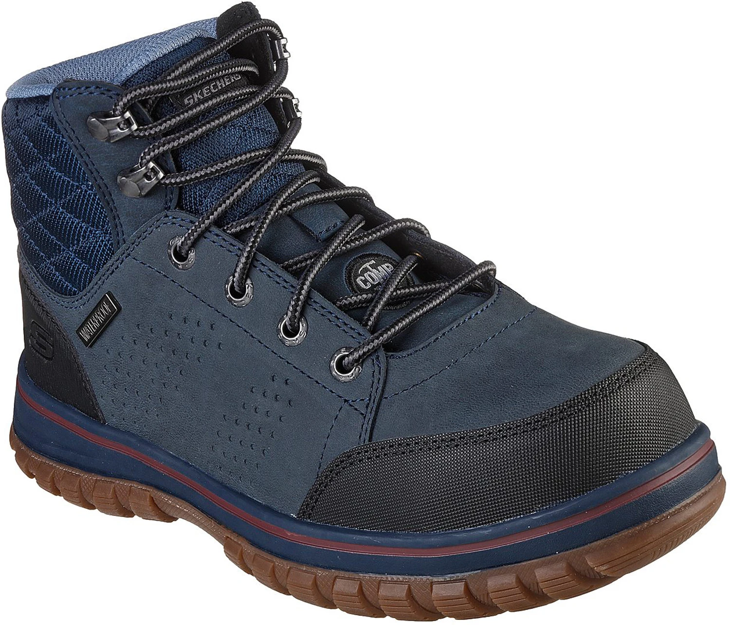 SKECHERS Work SK108004NVBK McColl, Women's, Navy/Black, Comp Toe, EH, WP, 4 Inch Work Boot 1 SKECHERS Work SK108004NVBK McColl, Women's, Navy/Black, Comp Toe, EH, WP, 4 Inch Work Boot
