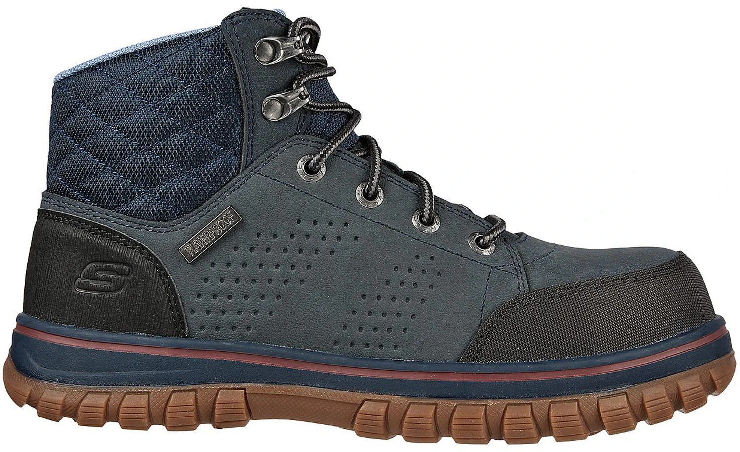 SKECHERS Work SK108004NVBK McColl, Women's, Navy/Black, Comp Toe, EH, WP, 4 Inch Work Boot 2 SKECHERS Work SK108004NVBK McColl, Women's, Navy/Black, Comp Toe, EH, WP, 4 Inch Work Boot - Image 2