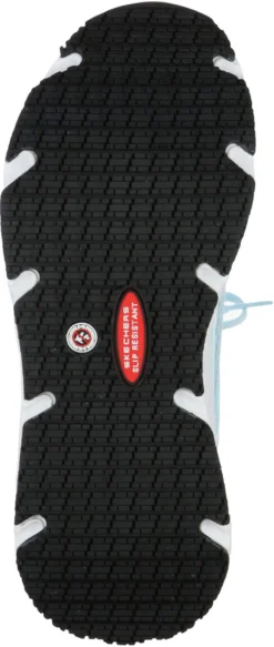 SKECHERS Work SK108029LBLW Banham, Women's, Light Blue/White, Soft Toe, Athletic, Work Shoe -Reebok || Skechers || Wolverine Sales Store sk108029lblw outsole