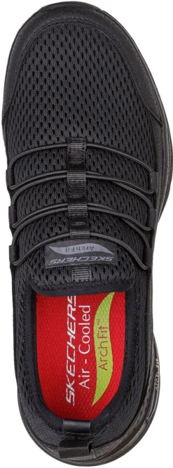 SKECHERS Work SK108063BLK Jitsy, Women's, Black, Soft Toe, Slip Resistant, Low Athletic -Reebok || Skechers || Wolverine Sales Store sk108063blk top