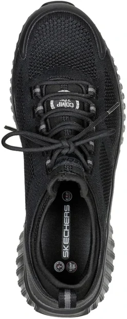 SKECHERS Work SK200062BLK Cicades-Rhettle, Men's, Black, Comp Toe SD, Low Athletic, Work Shoe -Reebok || Skechers || Wolverine Sales Store sk200062blk top
