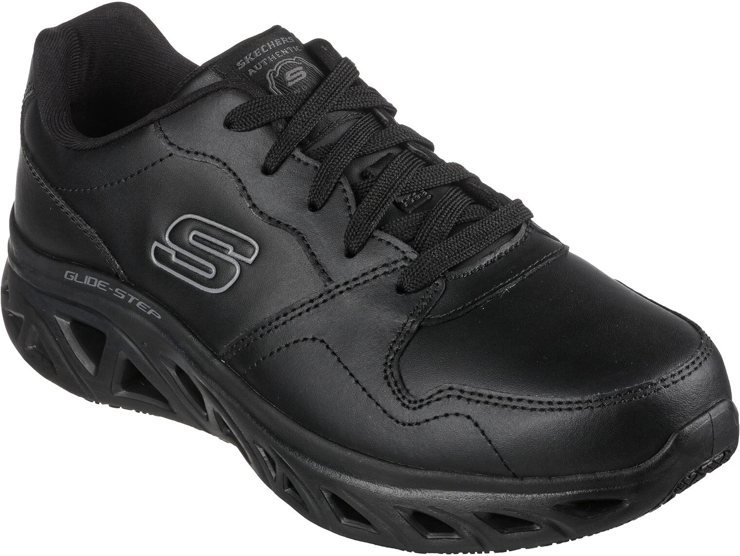 SKECHERS Work SK200105BLK Benafix, Men's, Black, Soft Toe, Slip Resistant, Low Athletic, Work Shoe 1 SKECHERS Work SK200105BLK Benafix, Men's, Black, Soft Toe, Slip Resistant, Low Athletic, Work Shoe