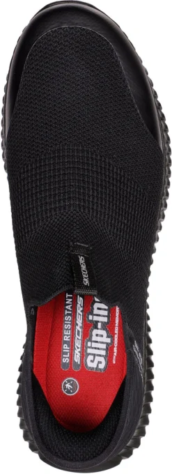 SKECHERS Work SK200171BLK Cessnock-Ryland Hands Free Slip-ins™, Men's, Black, Soft Toe, EH, Slip Resistant, Athletic Work Shoe -Reebok || Skechers || Wolverine Sales Store sk200171blk top