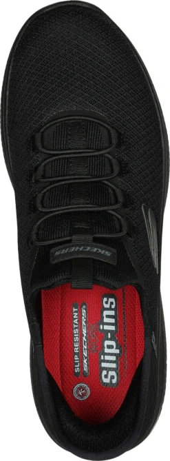 SKECHERS Work SK200205BBK Summits-Colsin Hands Free Slip-ins™, Men's, Black, Soft Toe, EH, Slip Resistant, Athletic Work Shoe -Reebok || Skechers || Wolverine Sales Store sk200205bbk top