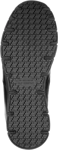 SKECHERS Work SK77156BLK Nampa, Men's, Black, Soft Toe, EH, Slip Resistant Athletic -Reebok || Skechers || Wolverine Sales Store sk77156blk outsole