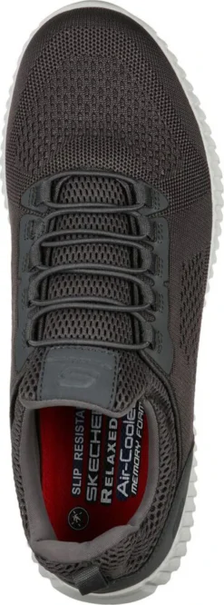 SKECHERS Work SK77188CHAR Cessnock, Men's, Charcoal, Soft Toe, EH, Slip Resistant Casual -Reebok || Skechers || Wolverine Sales Store sk77188char top