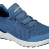 SKECHERS Work SK77281BLU Marsing-Waiola, Women's, Blue/White, Soft Toe, Slip Resistant Athletic