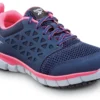 Reebok Work SRB032 Sublite Cushion Work, Women's, Navy/Pink, Athletic Style, MaxTRAX Slip Resistant, Soft Toe Work Shoe