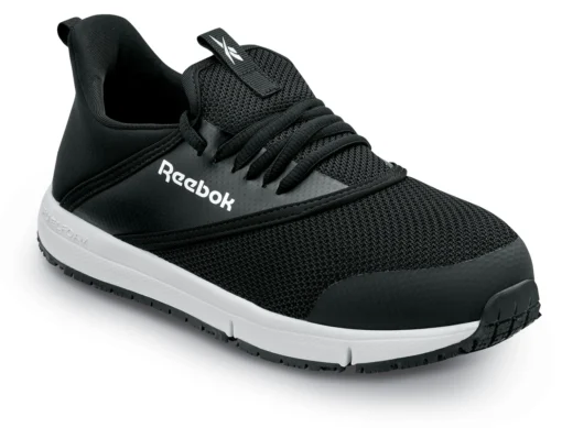 Reebok Work SRB062 DayStart Work, Women's, Black/White, Steel Toe, EH, MaxTRAX Slip Resistant, Low Athletic, Work Shoe -Reebok || Skechers || Wolverine Sales Store srb062 profile