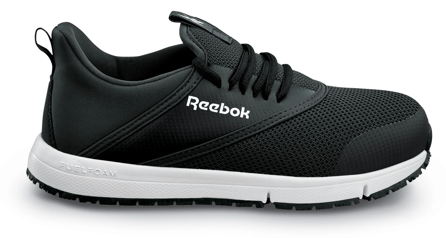 Reebok Work SRB062 DayStart Work, Women's, Black/White, Steel Toe, EH, MaxTRAX Slip Resistant, Low Athletic, Work Shoe 2 Reebok Work SRB062 DayStart Work, Women's, Black/White, Steel Toe, EH, MaxTRAX Slip Resistant, Low Athletic, Work Shoe - Image 2