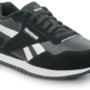 Reebok Work SRB1955 Harman, Men's, Black/White, Retro Jogger Style, EH, MaxTRAX Slip Resistant, Soft Toe Work Shoe