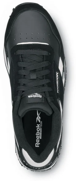 Reebok Work SRB1955 Harman, Men's, Black/White, Retro Jogger Style, EH, MaxTRAX Slip Resistant, Soft Toe Work Shoe -Reebok || Skechers || Wolverine Sales Store srb1955 top v2