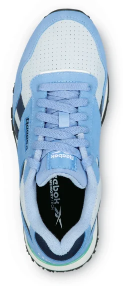 Reebok Work SRB950 Harman, Women's, Blue/Grey, Retro Jogger Style, EH, MaxTRAX Slip Resistant, Soft Toe Work Shoe -Reebok || Skechers || Wolverine Sales Store srb950 top