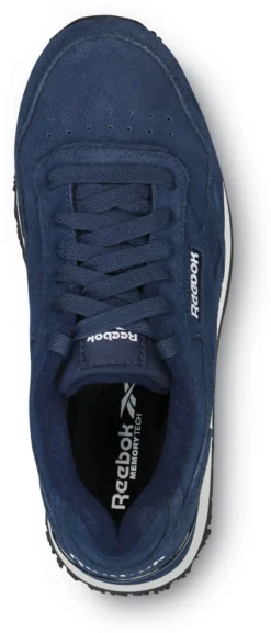 Reebok Work SRB951 Harman, Women's, Navy, Retro Jogger Style, EH, MaxTRAX Slip Resistant, Soft Toe Work Shoe -Reebok || Skechers || Wolverine Sales Store srb951 top
