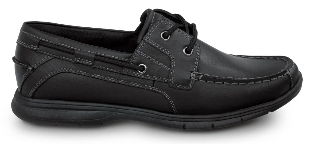 Rockport Works SRK222 Women's Hampton Black, Boat Shoe Style Slip Resistant Soft Toe Work Shoe 2 Rockport Works SRK222 Women's Hampton Black, Boat Shoe Style Slip Resistant Soft Toe Work Shoe - Image 2