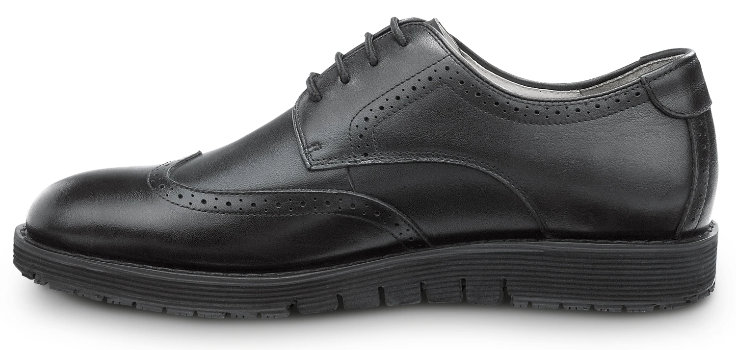 SR Max SRM3390 Durham, Men's, Black, Wingtip Dress Style, MaxTRAX Slip Resistant, Soft Toe Work Shoe 3 SR Max SRM3390 Durham, Men's, Black, Wingtip Dress Style, MaxTRAX Slip Resistant, Soft Toe Work Shoe - Image 3