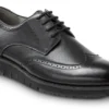 SR Max SRM3390 Durham, Men's, Black, Wingtip Dress Style, MaxTRAX Slip Resistant, Soft Toe Work Shoe