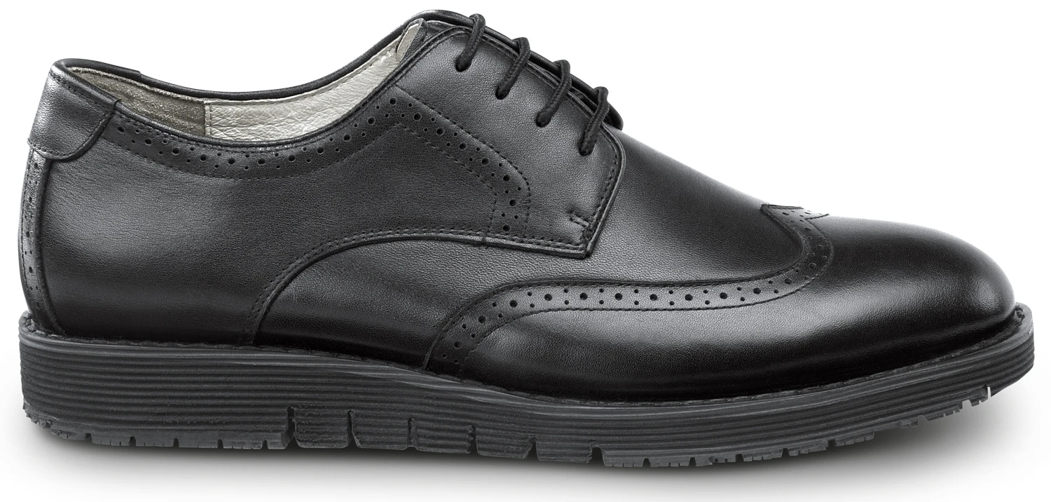 SR Max SRM3390 Durham, Men's, Black, Wingtip Dress Style, MaxTRAX Slip Resistant, Soft Toe Work Shoe 2 SR Max SRM3390 Durham, Men's, Black, Wingtip Dress Style, MaxTRAX Slip Resistant, Soft Toe Work Shoe - Image 2