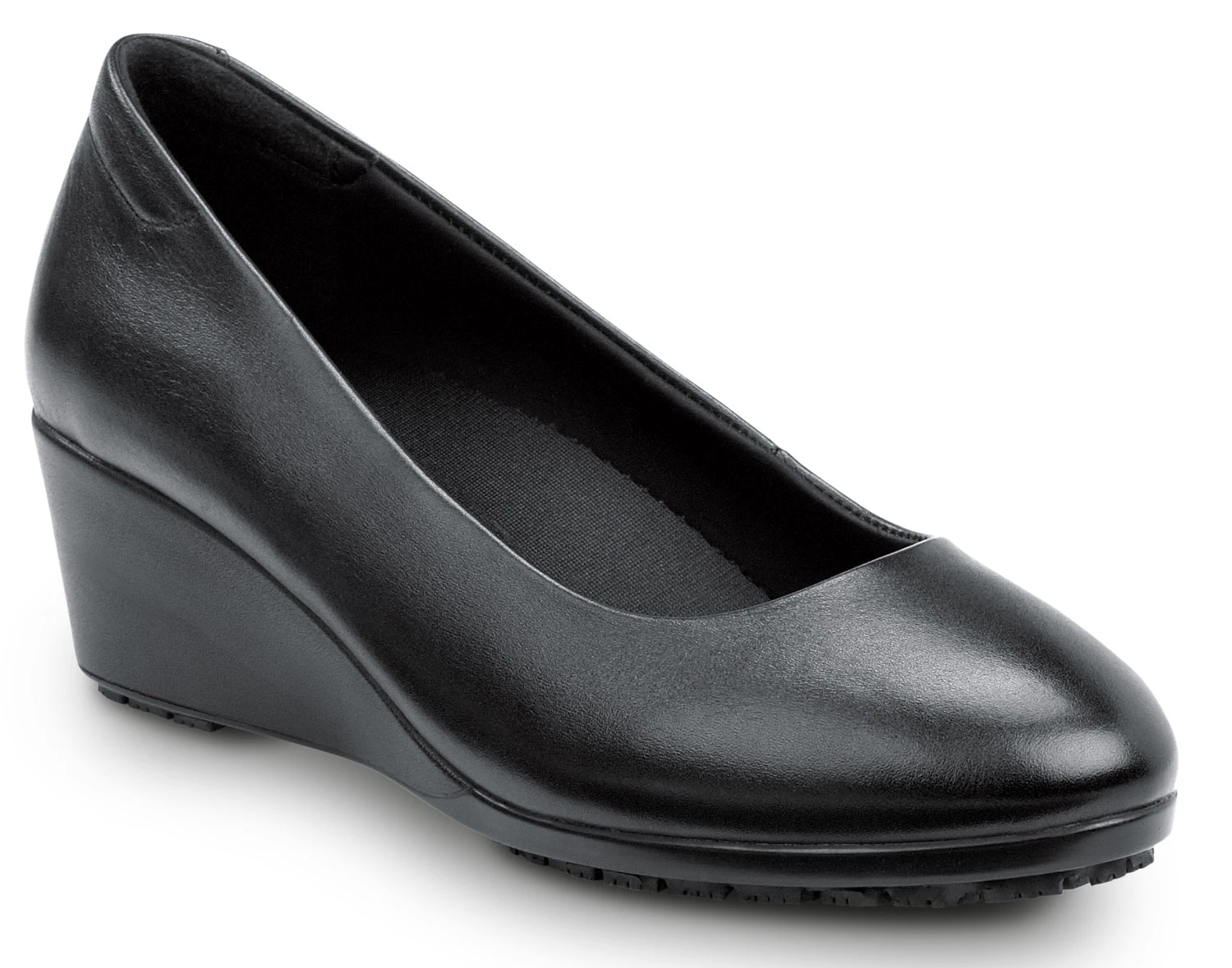SR Max SRM555 Orlando, Women's, Black, High Wedge Dress Style, MaxTRAX Slip Resistant, Soft Toe Work Shoe 1 SR Max SRM555 Orlando, Women's, Black, High Wedge Dress Style, MaxTRAX Slip Resistant, Soft Toe Work Shoe