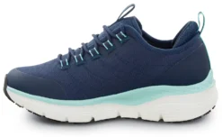 SKECHERS Work Arch Fit SSK108096NVAQ Christina, Women's, Navy/Aqua, Athletic Style, EH, MaxTRAX Slip Resistant, Soft Toe Work Shoe -Reebok || Skechers || Wolverine Sales Store ssk108096nvaq inside