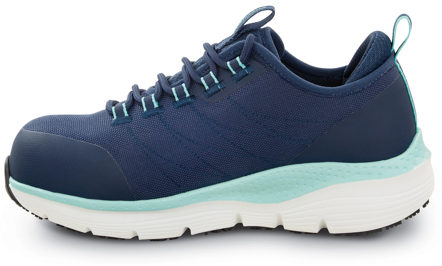 SKECHERS Work Arch Fit SSK108097NVAQ Sadie, Women's, Navy Aqua, Athletic Style, Alloy Toe, EH, MaxTRAX Slip Resistant, Work Shoe 3 SKECHERS Work Arch Fit SSK108097NVAQ Sadie, Women's, Navy Aqua, Athletic Style, Alloy Toe, EH, MaxTRAX Slip Resistant, Work Shoe - Image 3