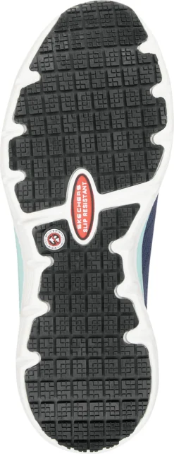 SKECHERS Work Arch Fit SSK108097NVAQ Sadie, Women's, Navy Aqua, Athletic Style, Alloy Toe, EH, MaxTRAX Slip Resistant, Work Shoe 9 SKECHERS Work Arch Fit SSK108097NVAQ Sadie, Women's, Navy Aqua, Athletic Style, Alloy Toe, EH, MaxTRAX Slip Resistant, Work Shoe -Reebok || Skechers || Wolverine Sales Store ssk108097nvaq outsole