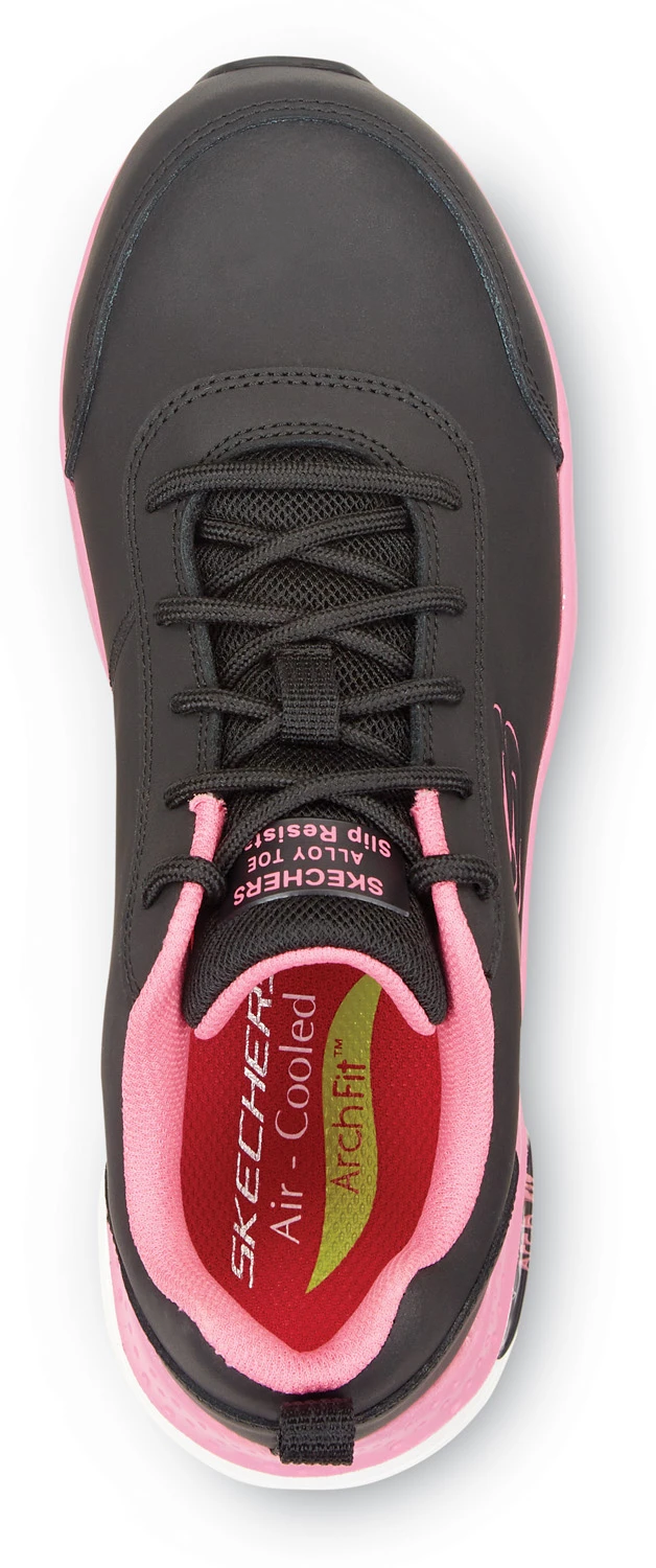 SKECHERS Work Arch Fit SSK108098BKPK Reagan, Women's, Black/Pink, Athletic Style, Alloy Toe, EH, MaxTRAX Slip Resistant, Work Shoe 4 SKECHERS Work Arch Fit SSK108098BKPK Reagan, Women's, Black/Pink, Athletic Style, Alloy Toe, EH, MaxTRAX Slip Resistant, Work Shoe - Image 4