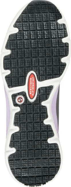 SKECHERS Work Arch Fit SSK108098GYPR Reagan, Women's, Grey/Purple, Athletic Style, Alloy Toe, EH, MaxTRAX Slip Resistant, Work Shoe -Reebok || Skechers || Wolverine Sales Store ssk108098gypr outsole