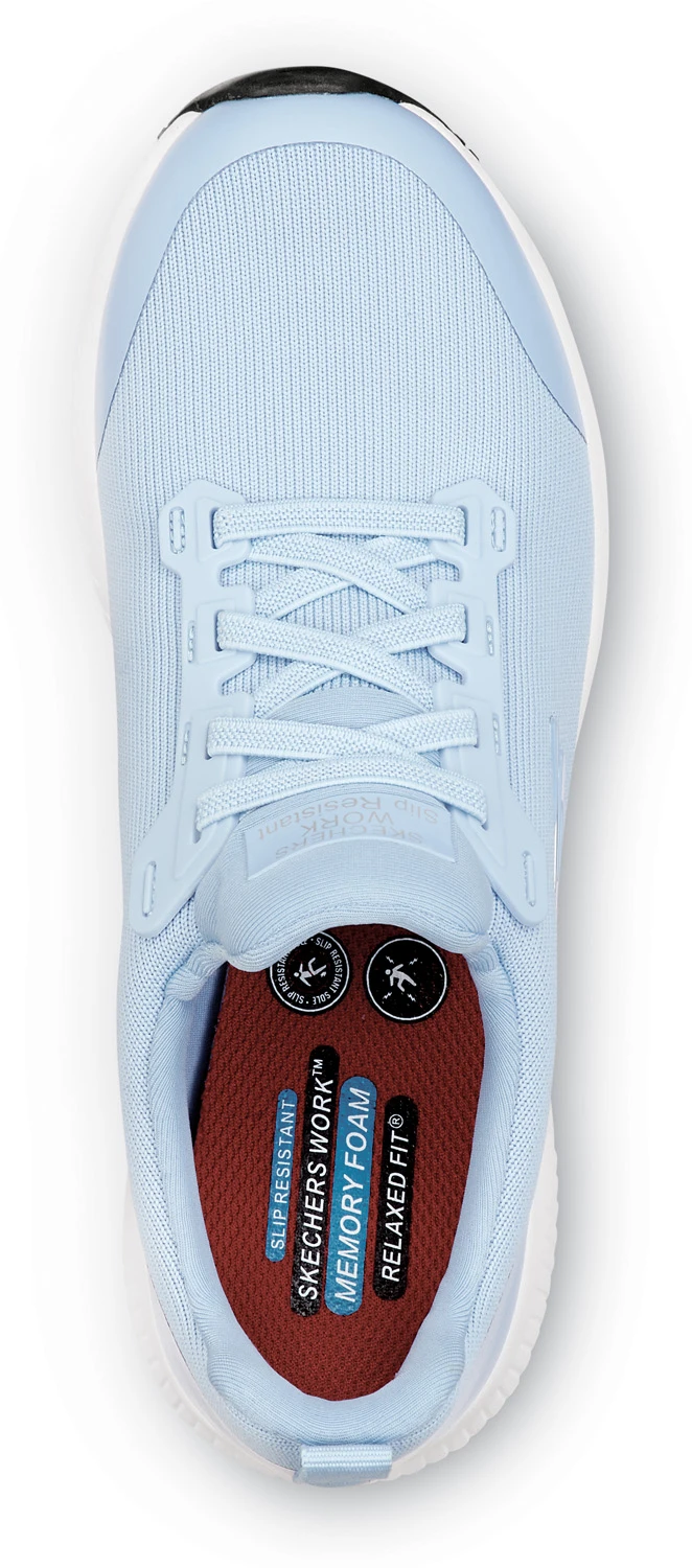 SKECHERS Work SSK108160LTBL Emma, Women's, Light Blue, Soft Toe, MaxTRAX Slip Resistant, EH, Slip-On Athletic, Work Shoe 4 SKECHERS Work SSK108160LTBL Emma, Women's, Light Blue, Soft Toe, MaxTRAX Slip Resistant, EH, Slip-On Athletic, Work Shoe - Image 4