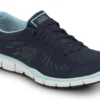 SKECHERS Work SSK405NVAQ Stacey, Women's, Navy/Aqua, Athletic Style, MaxTRAX Slip Resistant, Soft Toe Work Shoe