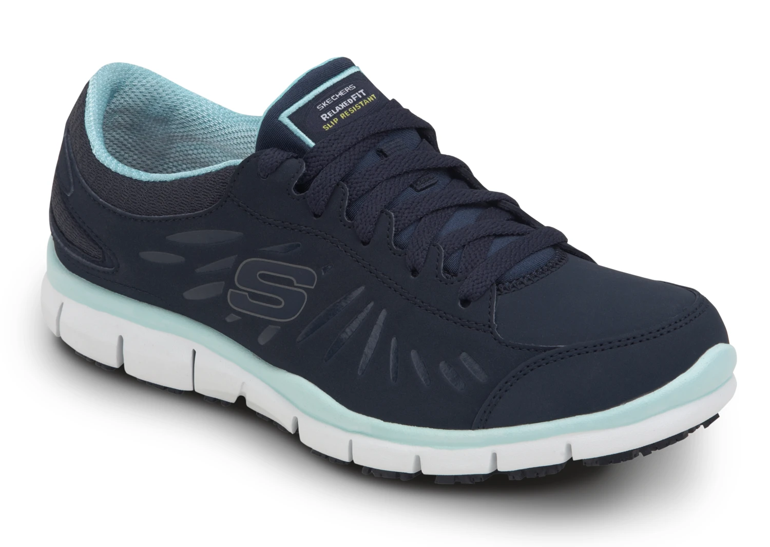 SKECHERS Work SSK405NVAQ Stacey, Women's, Navy/Aqua, Athletic Style, MaxTRAX Slip Resistant, Soft Toe Work Shoe 1 SKECHERS Work SSK405NVAQ Stacey, Women's, Navy/Aqua, Athletic Style, MaxTRAX Slip Resistant, Soft Toe Work Shoe