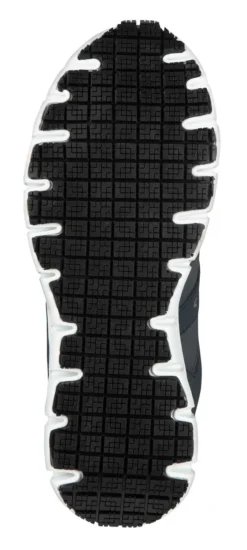 SKECHERS Work SSK406NVAQ Jackie, Women's, Navy/Aqua, Athletic Style, Alloy Toe, EH, MaxTRAX Slip Resistant, Work Shoe -Reebok || Skechers || Wolverine Sales Store ssk406nvaq outsole