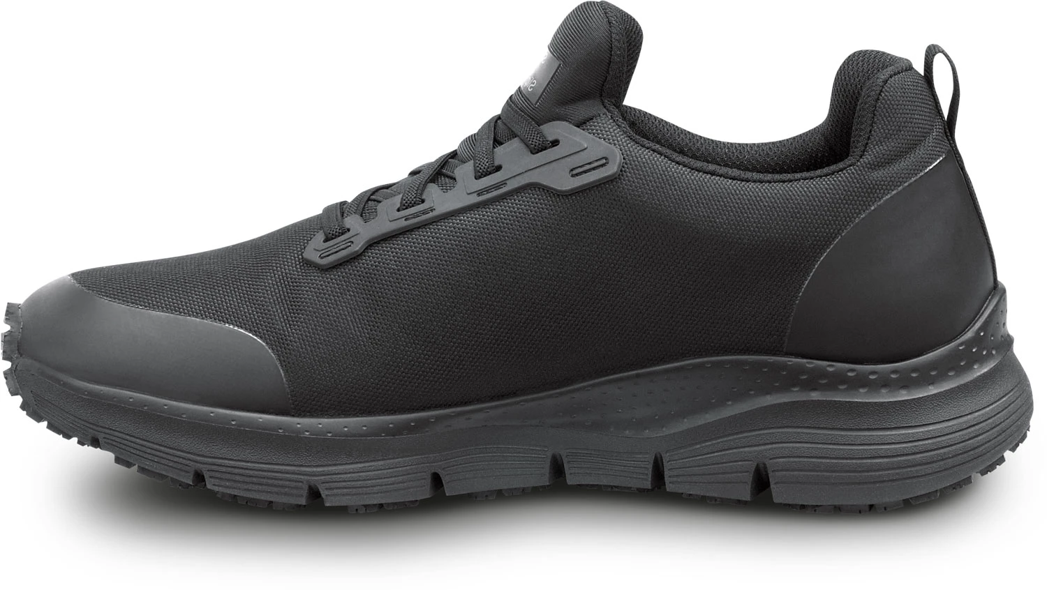 SKECHERS Work Arch Fit SSK8037BLK Charles, Men's, Black, Slip On Athletic Style, Alloy Toe, MaxTRAX Slip Resistant, Work Shoe 3 SKECHERS Work Arch Fit SSK8037BLK Charles, Men's, Black, Slip On Athletic Style, Alloy Toe, MaxTRAX Slip Resistant, Work Shoe - Image 3
