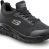 SKECHERS Work Arch Fit SSK8435BLK Serena, Women's, Black, Slip On Athletic Style, MaxTRAX Slip Resistant, Soft Toe Work Shoe