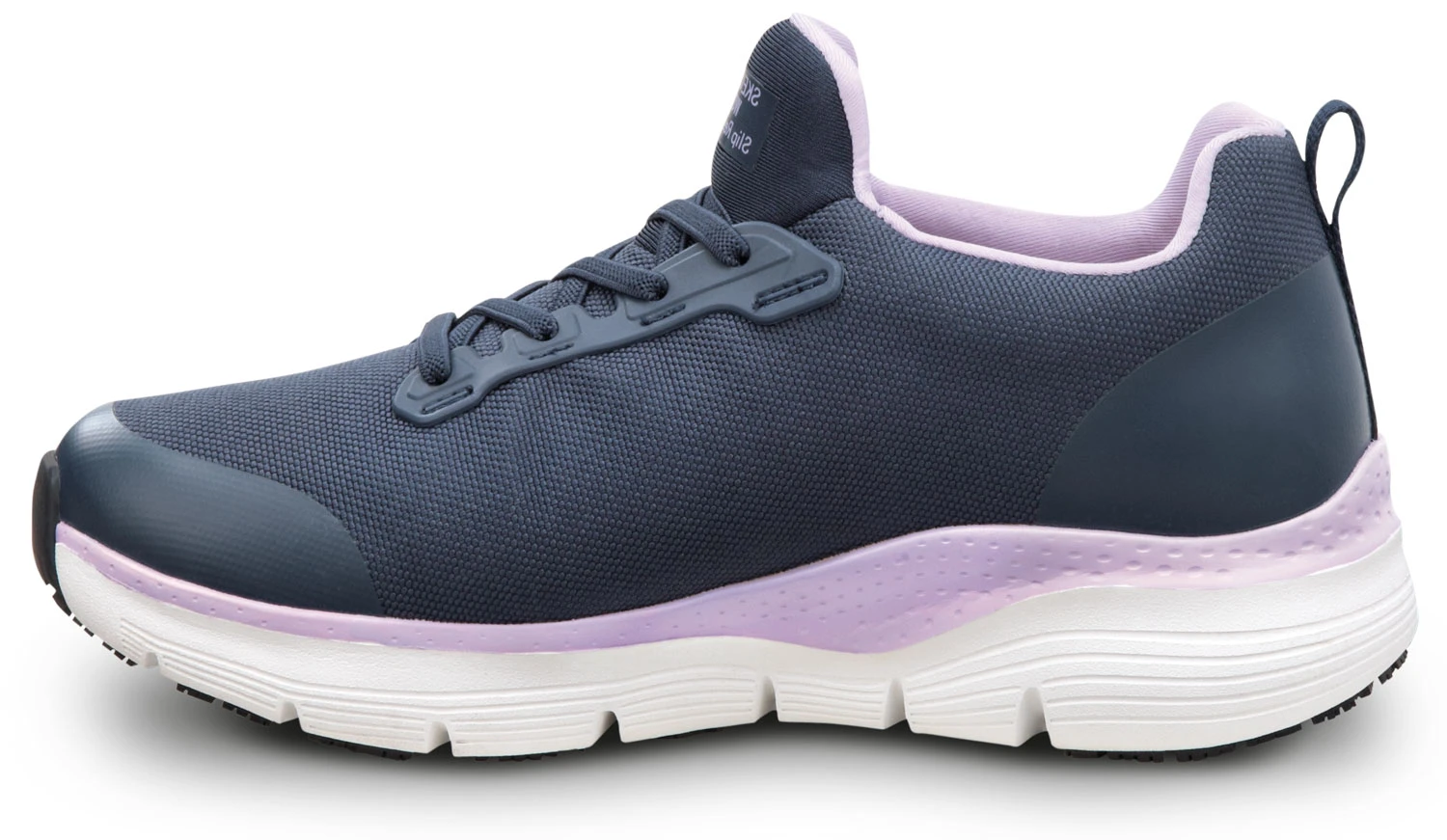 SKECHERS Work Arch Fit SSK8435NVY Serena, Women's, Navy, Slip On Athletic Style, MaxTRAX Slip Resistant, Soft Toe Work Shoe 3 SKECHERS Work Arch Fit SSK8435NVY Serena, Women's, Navy, Slip On Athletic Style, MaxTRAX Slip Resistant, Soft Toe Work Shoe - Image 3