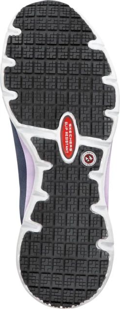 SKECHERS Work Arch Fit SSK8435NVY Serena, Women's, Navy, Slip On Athletic Style, MaxTRAX Slip Resistant, Soft Toe Work Shoe 9 SKECHERS Work Arch Fit SSK8435NVY Serena, Women's, Navy, Slip On Athletic Style, MaxTRAX Slip Resistant, Soft Toe Work Shoe -Reebok || Skechers || Wolverine Sales Store ssk8435nvy outsole left