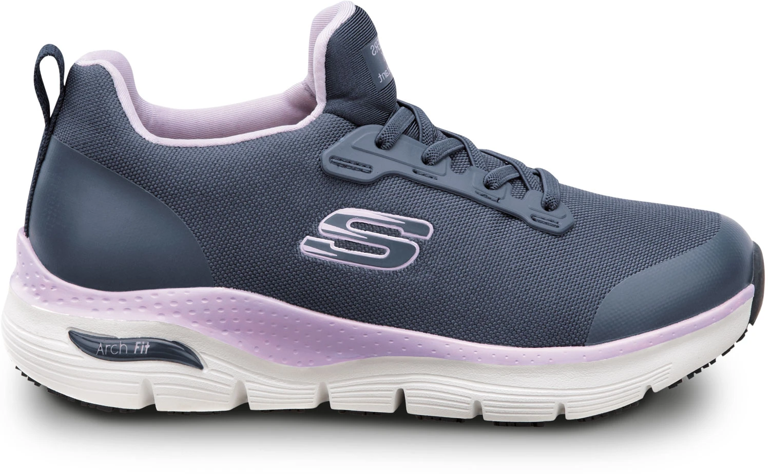 SKECHERS Work Arch Fit SSK8435NVY Serena, Women's, Navy, Slip On Athletic Style, MaxTRAX Slip Resistant, Soft Toe Work Shoe 2 SKECHERS Work Arch Fit SSK8435NVY Serena, Women's, Navy, Slip On Athletic Style, MaxTRAX Slip Resistant, Soft Toe Work Shoe - Image 2