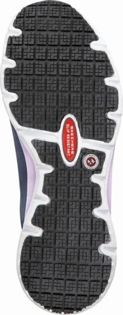 SKECHERS Work Arch Fit SSK8436NVY Leslie, Women's, Navy, Slip On Athletic Style, Alloy Toe, MaxTRAX Slip Resistant, Work Shoe 9 SKECHERS Work Arch Fit SSK8436NVY Leslie, Women's, Navy, Slip On Athletic Style, Alloy Toe, MaxTRAX Slip Resistant, Work Shoe -Reebok || Skechers || Wolverine Sales Store ssk8436nvy outsole 1