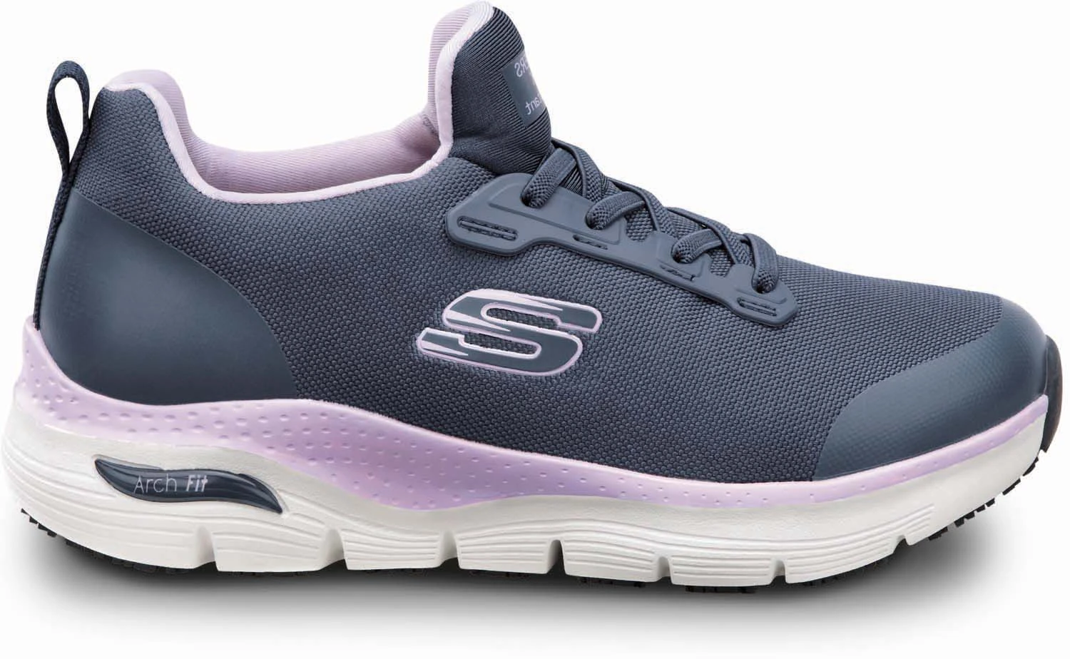 SKECHERS Work Arch Fit SSK8436NVY Leslie, Women's, Navy, Slip On Athletic Style, Alloy Toe, MaxTRAX Slip Resistant, Work Shoe 2 SKECHERS Work Arch Fit SSK8436NVY Leslie, Women's, Navy, Slip On Athletic Style, Alloy Toe, MaxTRAX Slip Resistant, Work Shoe - Image 2